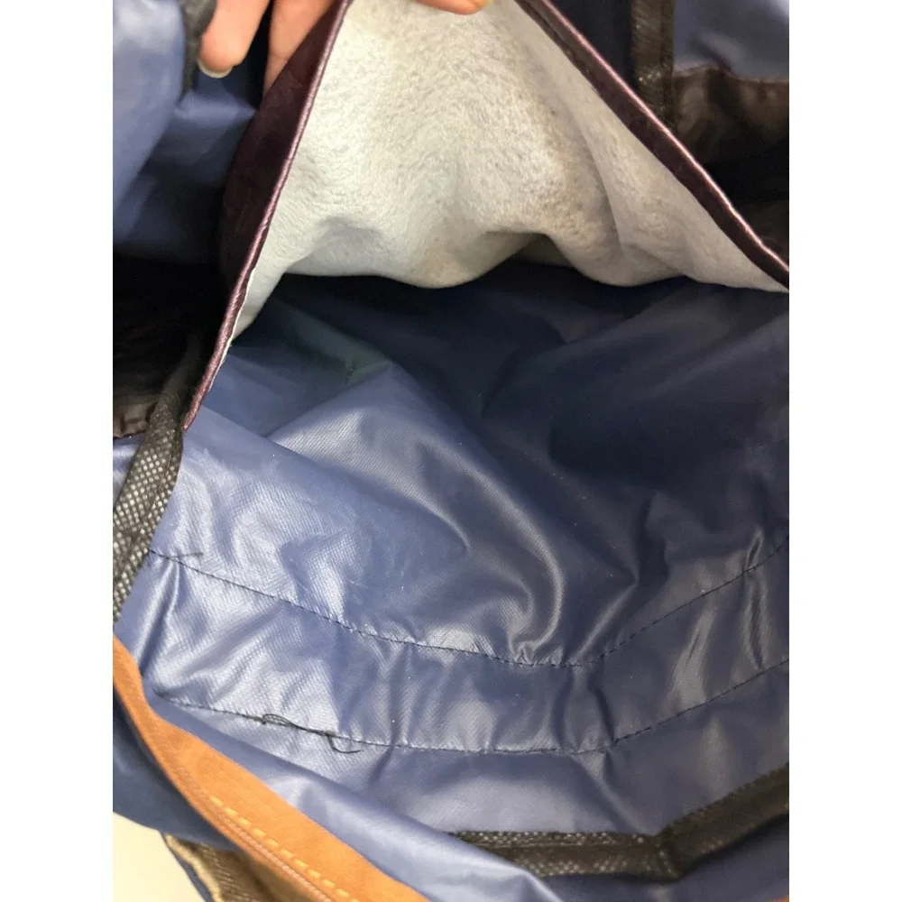 Explore Outdoor Adventure Navy Blue Canvas Backpack Vintage Style Rucksack Korea